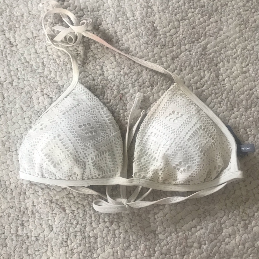 Aerie white bikini top